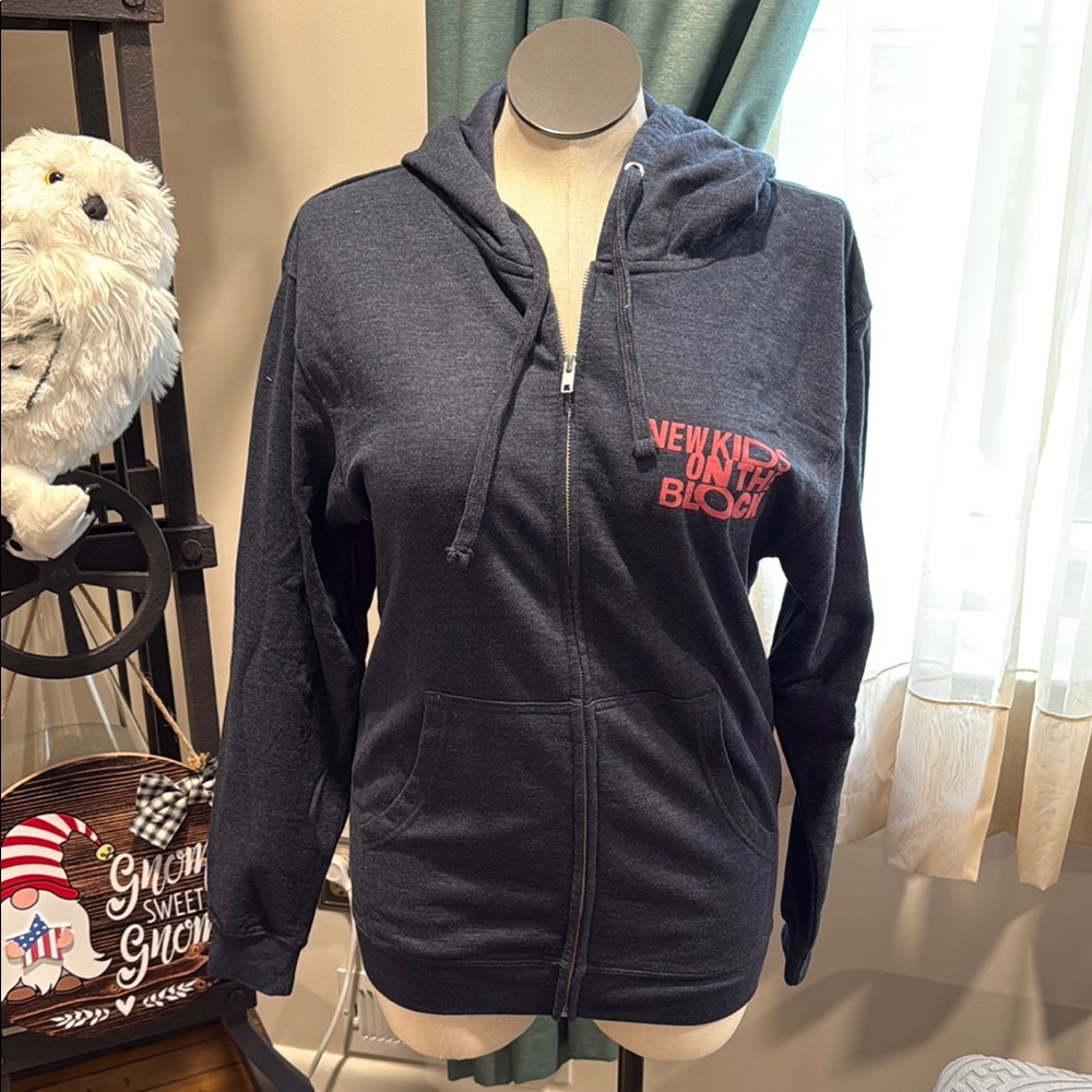 New Kids on the Block Women's Navy Zip-up Hoodie